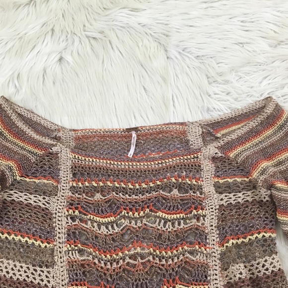 🎉SOLD🎉Free People Phoenix Silk Crochet Sweater - Picture 3 of 8
